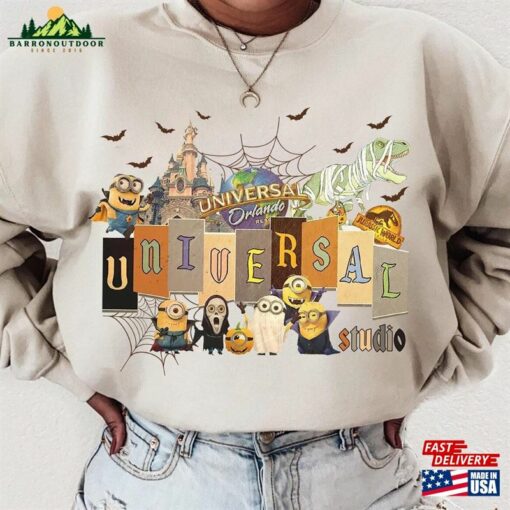 Retro Universal Studios Halloween Horror Nights Sweatshirt Disney World Hoodie Family 2023