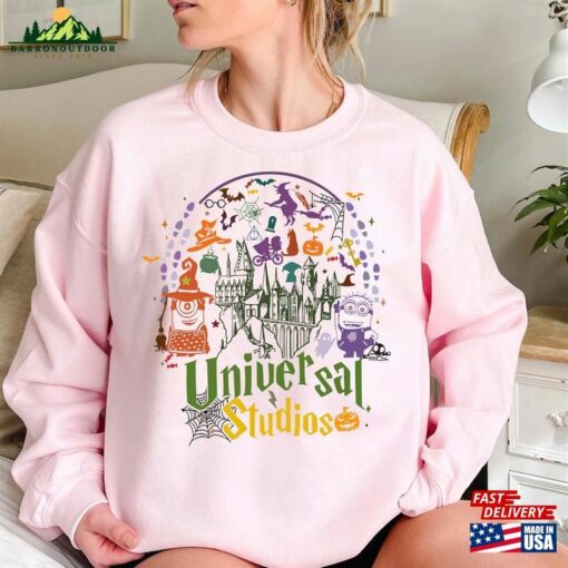 Retro Universal Studios Halloween Sweatshirt Disney Spooky Comfort Color Shirt T-Shirt Hoodie