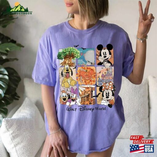 Retro Vintage Disney Mickey And Friends Halloween Shirt World Trip Tee Disneyland Classic T-Shirt