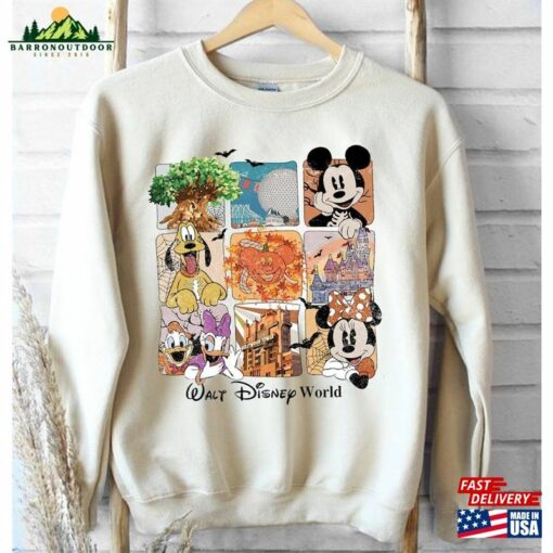 Retro Vintage Disney Mickey And Friends Halloween Shirt World Trip Tee Disneyland Classic T-Shirt