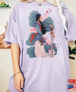 Retro Watercolor Mulan Princess Comfort Color Shirt Disney Unisex T-Shirt Sweater Sweatshirt