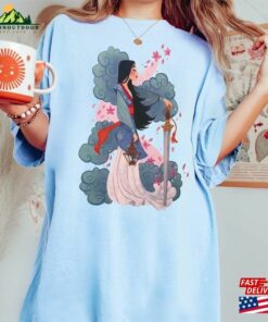 Retro Watercolor Mulan Princess Comfort Color Shirt Disney Unisex T Shirt Sweater Sweatshirt 3