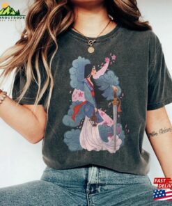 Retro Watercolor Mulan Princess Comfort Color Shirt Disney Unisex T Shirt Sweater Sweatshirt 4