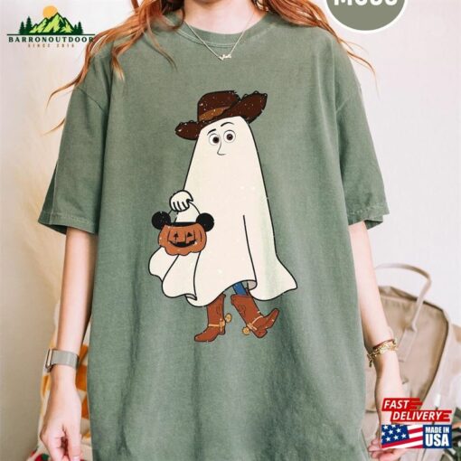 Retro Woody Ghost Halloween Comfort Colors Shirt Toy Story Disney Spooky Season Hoodie Unisex