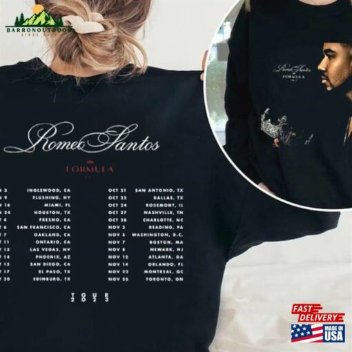 Romeo Santos 2023 Tour Formula Vol3 Shirt Fan Album Concert Hoodie Sweatshirt