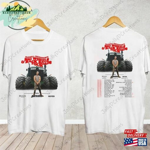 Russell Dickerson Big Wheels And Back Roads Tour 2023 Shirt Fan Classic Hoodie