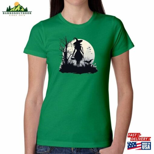 Salem Women’s Halloween Witch Print Casual T-Shirt Witchy Shirt Hoodie Unisex