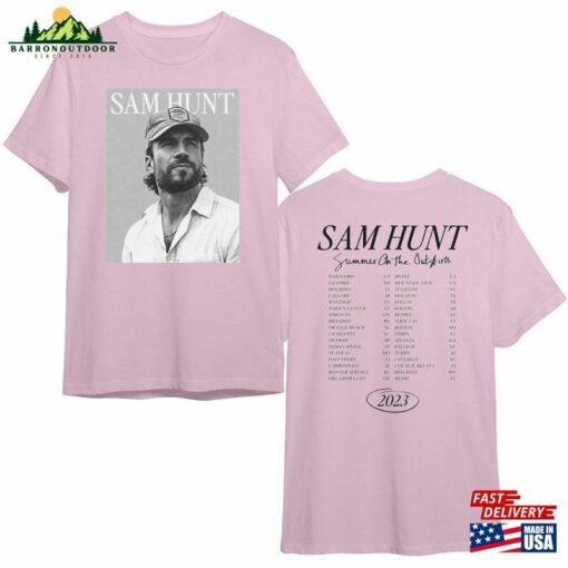 Sam Hunt 2023 Tour Shirt Summer On The Outskirts Tee Gifts Fan Unisex Hoodie