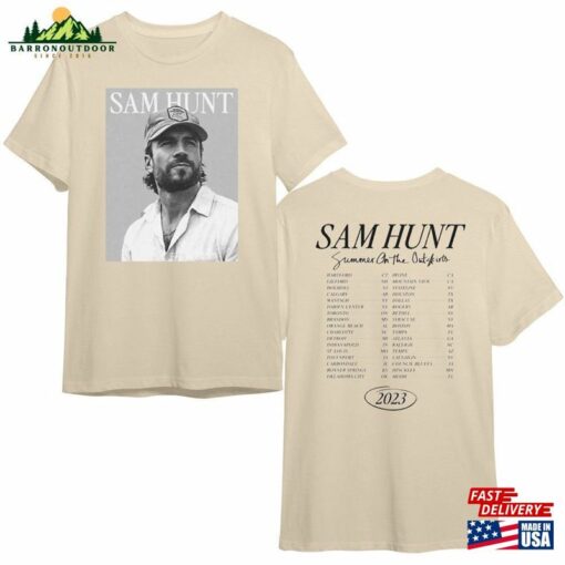 Sam Hunt 2023 Tour Shirt Summer On The Outskirts Tee Gifts Fan Unisex Hoodie