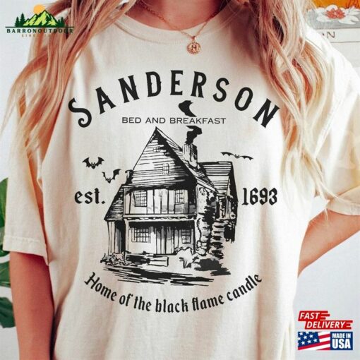 Sanderson Home Of The Black Flame Candle Comfort Colors Shirt Sisters Halloween Sweatshirt Hoodie