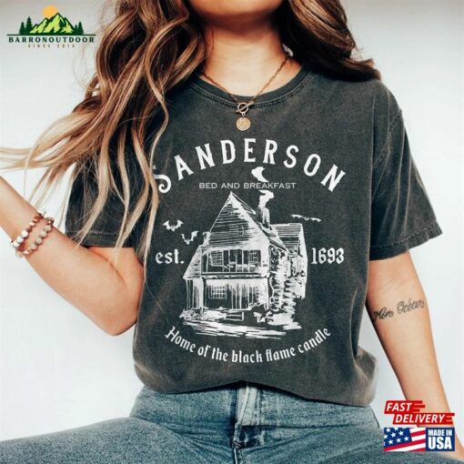 Sanderson Home Of The Black Flame Candle Comfort Colors Shirt Sisters Halloween Sweatshirt Hoodie