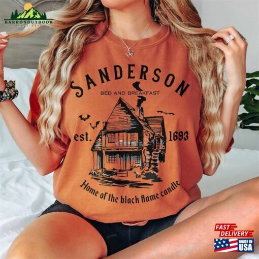 Sanderson Home Of The Black Flame Candle Comfort Colors Shirt Sisters Halloween Sweatshirt Hoodie