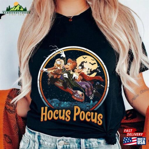 Sanderson Sisters Costume Minnie Mouse Daisy Clarabelle Figaro Black Cat Shirt Hocus Pocus Disney Halloween Tee Mickey T-Shirt Hoodie