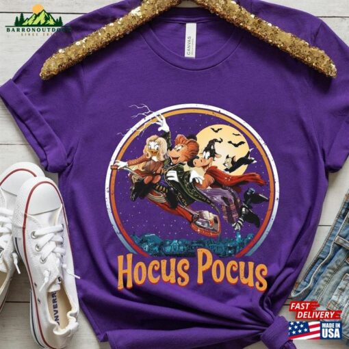 Sanderson Sisters Costume Minnie Mouse Daisy Clarabelle Figaro Black Cat Shirt Hocus Pocus Disney Halloween Tee Mickey T-Shirt Hoodie