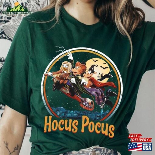 Sanderson Sisters Costume Minnie Mouse Daisy Clarabelle Figaro Black Cat Shirt Hocus Pocus Disney Halloween Tee Mickey T-Shirt Hoodie