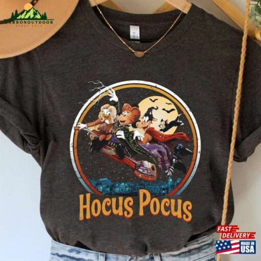 Sanderson Sisters Costume Minnie Mouse Daisy Clarabelle Figaro Black Cat Shirt Hocus Pocus Disney Halloween Tee Mickey T-Shirt Hoodie