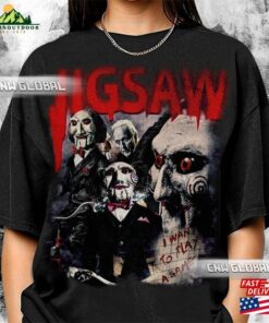 Saw Jigsaw Horror Movie Shirt Bootleg Halloween Vintage Retro 90S Y2k Sweatshirt Classic Unisex Saw Jigsaw Horror Movie Shirt Bootleg Halloween Vintage Retro 90S Y2k Sweatshirt Classic Unisex