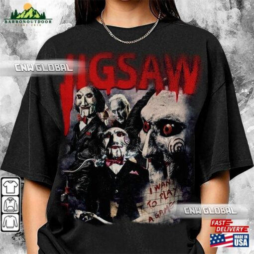 Saw Jigsaw Horror Movie Shirt Bootleg Halloween Vintage Retro 90S Y2k Sweatshirt Classic Unisex