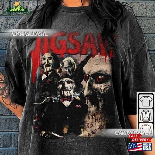 Saw Jigsaw Horror Movie Shirt Bootleg Halloween Vintage Retro 90S Y2k Sweatshirt Classic Unisex