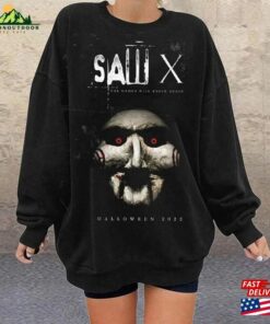 Saw X Movie 2023 T-Shirt Horror Poster Head Trap Jigsaw Vintage Shirt Hoodie Sweatshirt