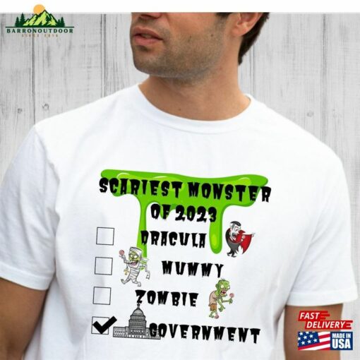 Scariest Monster Of 2023 Unisex Tee Shirt Political Halloween Funny Sweatshirt