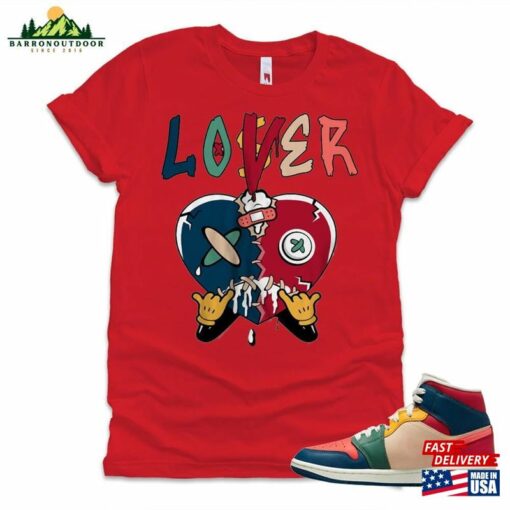 Shirt To Match Jordan 1 Mid Multi Color 2023 Loser Lover Heart Dripping Sweatshirt T-Shirt