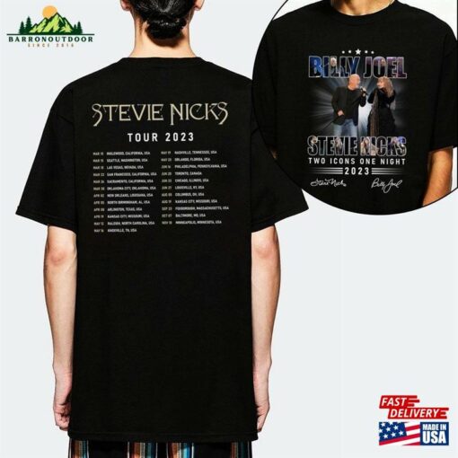 Signature Billy Joel Stevie Nick Tour T-Shirt Merch Shirt 90S Sweatshirt Hoodie