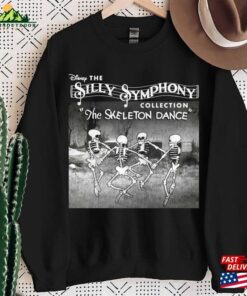 Silly Symphony The Skeleton Dance Halloween Dancing Vintage T Shirt Classic Unisex 3