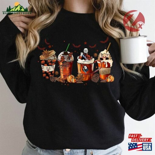 Skeleton Coffee Cups Sweatshirt Skull Cup Halloween Hoodie Unisex