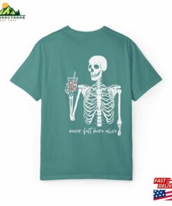 Skeleton Comfort Colors Shirt Coffee Trendy Halloween 2023 Shirts Unisex Hoodie 4