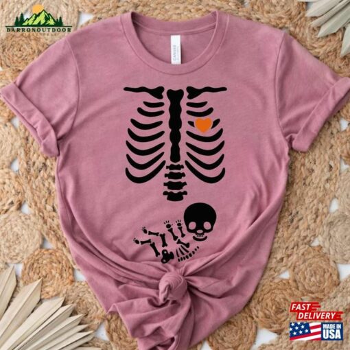 Skeleton Halloween Maternity Shirt Funny Pregnancy Announcement Sweatshirt 2023 Pregnant Women Tees Hoodie