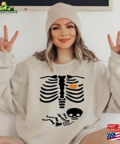 Skeleton Halloween Maternity Sweatshirt Funny Pregnancy Announcement Shirt 2023 Pregnant Women Costume Hoodie 2 Skeleton Halloween Maternity Sweatshirt Funny Pregnancy Announcement Shirt 2023 Pregnant Women Costume Hoodie 3