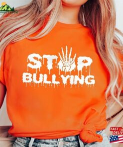 Skeleton Hand Stop Bullying Shirt Orange Day 2023 Equality Classic T-Shirt