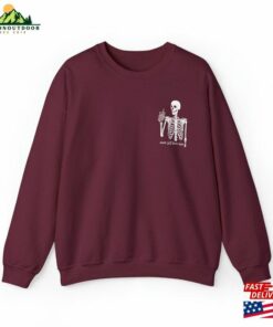Skeleton Iced Coffee Sweatshirt Staying Alive Shirt Trendy Hoodie T-Shirt