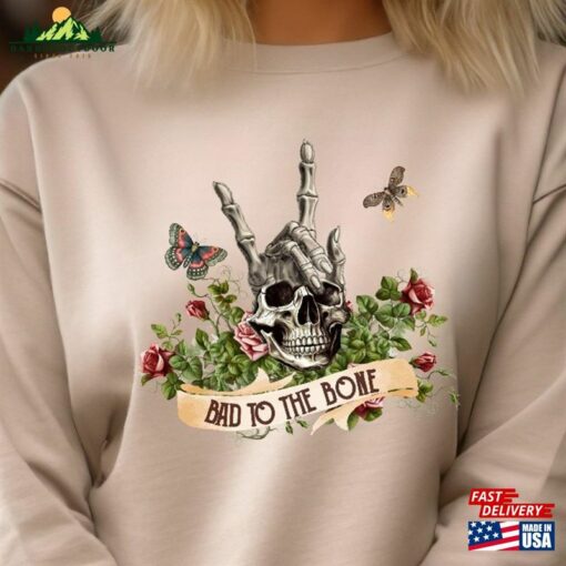 Skeleton Lovers Gift Vintage Sweatshirt For Sister Classic Hoodie