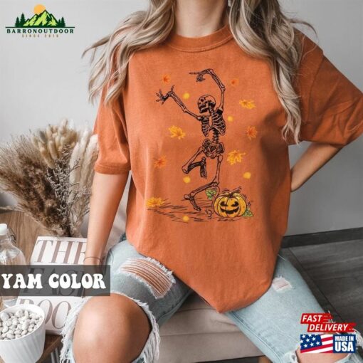 Skeleton Pumpkin Halloween Shirts Dancing Tee Family Matching Shirt Sweatshirt Unisex