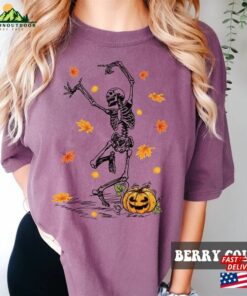 Skeleton Pumpkin Halloween Shirts Dancing Tee Family Matching Shirt Sweatshirt Unisex 4