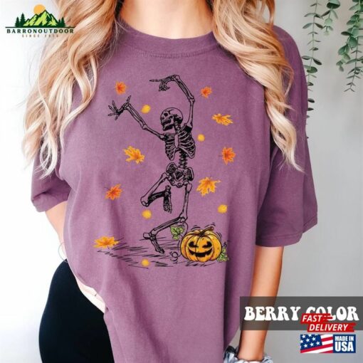 Skeleton Pumpkin Halloween Shirts Dancing Tee Family Matching Shirt Sweatshirt Unisex