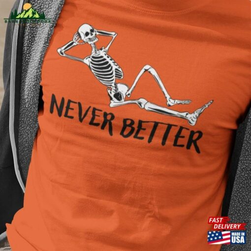 Skeleton Shirt Funny Halloween T-Shirt Sweatshirt