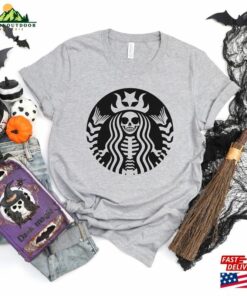 Skeleton Starbucks Inspired Shirt Halloween Parody Funny Coffee T Shirt Classic 3