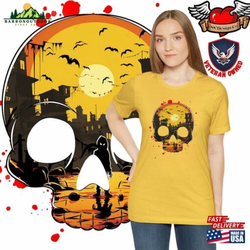 Skull With Blood Stains Halloween 2023 T-Shirt Classic