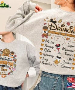 Snacking Around The World Drinking Disney Halloween 2 Sided Shirts T-Shirt Hoodie