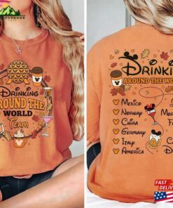 Snacking Around The World Drinking Disney Halloween 2 Sided Shirts T Shirt Hoodie 4