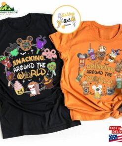 Snacking Around The World Drinking Disney Halloween Shirts Hoodie T-Shirt