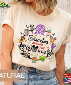 Snacking Around The World Halloween Shirt Drinking Epcot Disney Unisex Classic