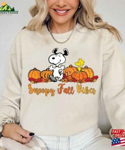 Snopy Fall Vibes Shirt Dog Cartoon Hoodie Christmas Sweatshirt Classic