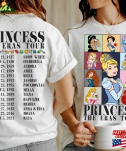 Snow White Cinderella Princess Tour Backside Disneyland 100Th Celebration Comfort Colors T Shirt Classic Unisex 3