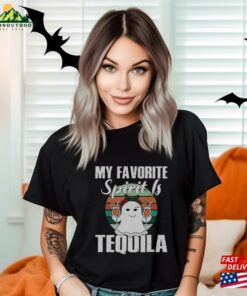 Spirit Of Tequila Halloween Ghost T-Shirt Spooky Drinking Shirt Unisex Hoodie