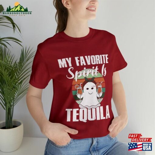 Spirit Of Tequila Halloween Ghost T-Shirt Spooky Drinking Shirt Unisex Hoodie