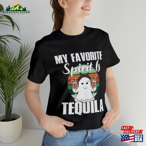 Spirit Of Tequila Halloween Ghost T-Shirt Spooky Drinking Shirt Unisex Hoodie